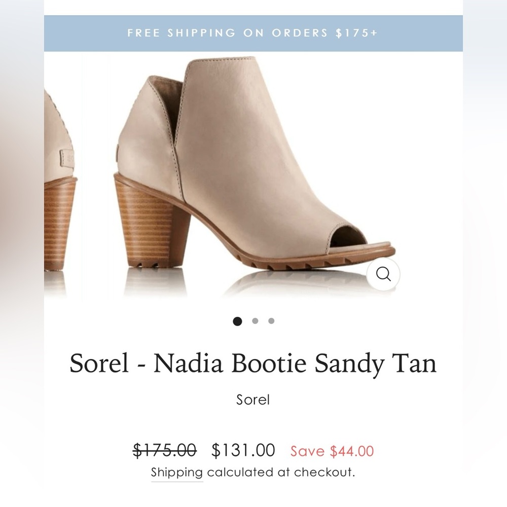 EUC SOREL Nadia Booties Heeled Open Toe Boots Display minor marks from handling